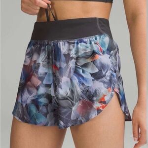 Lululemon Fast & Free Reflective HR Short 3” Luminescent Floral Multi Size 10
